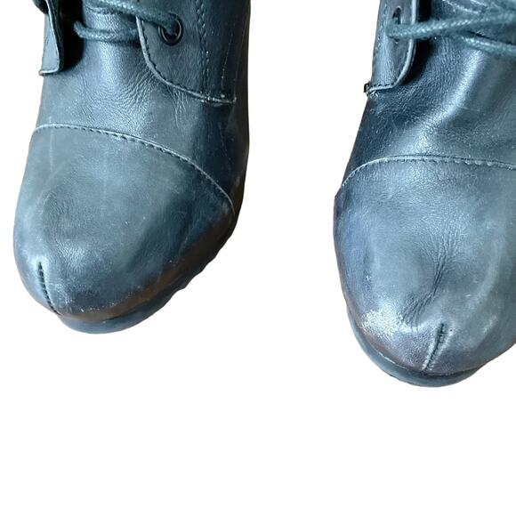 Bronx Black Distressed Leather Renna Gade Studded Stiletto Bootie Size 10 - Picture 10 of 13